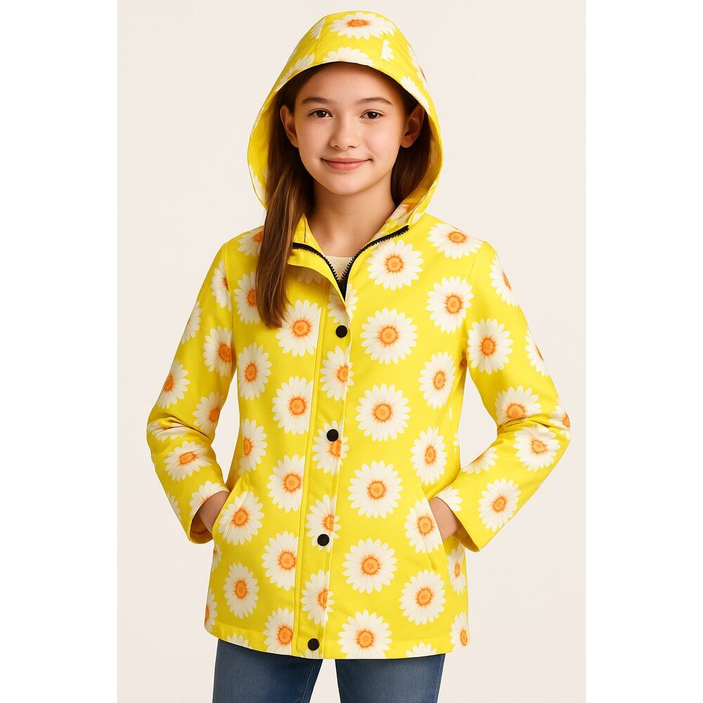 Urban Republic L 14/16 Daisy Rain Jacket – Bright Yellow Waterproof Coat